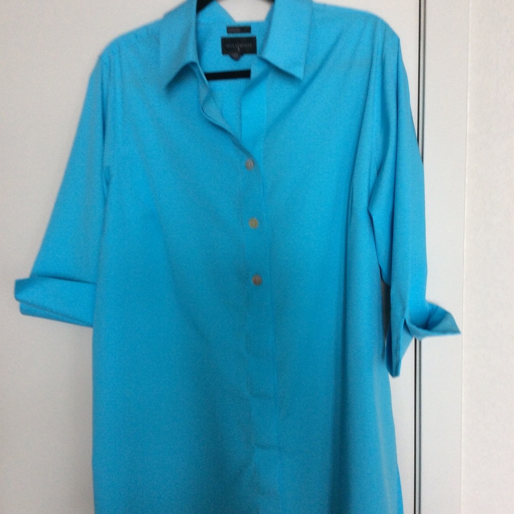 Investments ll button down tunic blouse